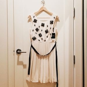 White Beaded Bodice Dress